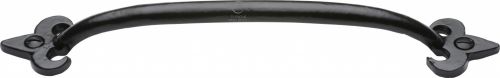 Click Here To Enlarge This Photo Of FB1092 203 M&period;Marcus Black Iron Rustic Cabinet Pull Fleur-De-Lys Design 203mm
