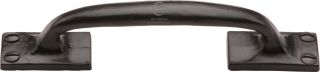 FB1145 159 M&period;Marcus Black Iron Rustic Cabinet Pull Cranked Design 159mm