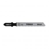 TIMCO AMG11 - 5pcs HSS Jigsaw Blades for Metal &lpar;T118A Bosc equiv&period;&rpar;