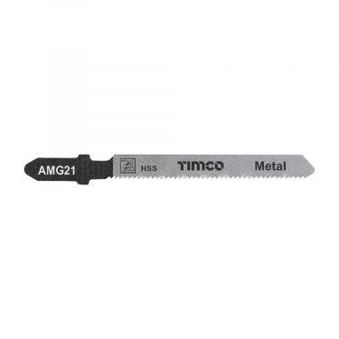 Click Here To Enlarge This Photo Of TIMCO AMG21 - 5pcs HSS Jigsaw Blades for Metal &lpar;T218A Bosc equiv&period;&rpar;