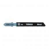 TIMCO AMG12BI - 5pcs Bi-Met Jigsaw Blades for Metal &lpar;T118BF Bosch equiv&period;&rpar;