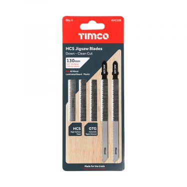 Click Here To Enlarge This Photo Of TIMCO AHC32R - 5pcs HCS Jigsaw Blades for Wood &lpar;T101BRLong Bosch equiv&period;&rpar;