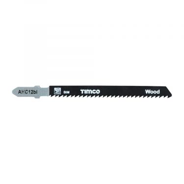 Click Here To Enlarge This Photo Of TIMCO AHC12BI - 5pcs Bi-Metal Jigsaw Blades for Wood &lpar;T101BF Bosch equiv&period;&rpar;