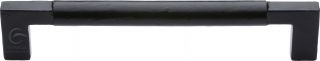 FB346 305 M&period;Marcus Black Iron Rustic Cabinet Pull Bauhaus Design 305mm