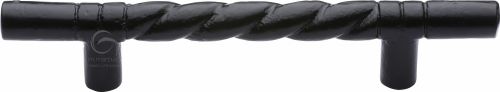 Click Here To Enlarge This Photo Of FB349 305 M&period;Marcus Black Iron Rustic Cabinet Pull Rope Design 305mm