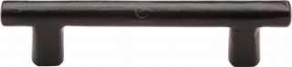 FB361 96 M&period;Marcus Black Iron Rustic Cabinet Pull Round Bar Design 96mm ctc