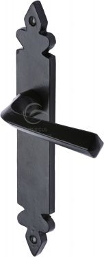 Click Here To Enlarge This Photo Of FB3610 M&period;Marcus Black Iron Rustic Door Handle Lever Latch Ironbridge Design