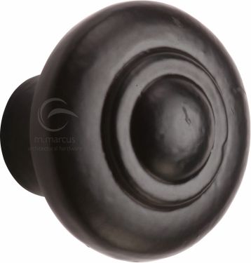 Click Here To Enlarge This Photo Of FB3985 32 M&period;Marcus Black Iron Rustic Cabinet Knob Bead Design 32mm