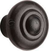 FB3985 32 M&period;Marcus Black Iron Rustic Cabinet Knob Bead Design 32mm