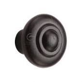 FB3985 38 M&period;Marcus Black Iron Rustic Cabinet Knob Bead Design 38mm