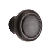 FB3990 38 M&period;Marcus Black Iron Rustic Cabinet Knob Newport Design 38mm