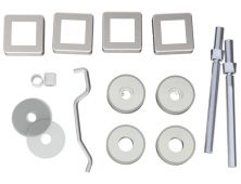 BBF1019SSS&sol;SQ - Carlisle Brass Eurospec Square Back To Back Fixing Packto suit 19mm Pull Handles Satin Stainless Steel