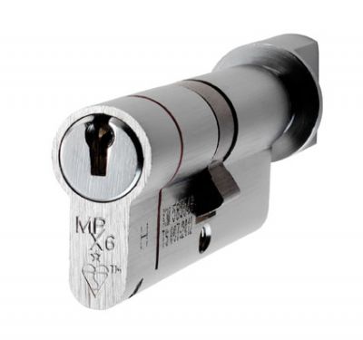 Click Here To Enlarge This Photo Of CYX713100SC - Carlisle Brass Eurospec MPX6 1&ast; British Standard 6 Pin Euro Profile Cylinder & Turn 100mm &lpar;50&sol;50T&rpar; Satin Chrome