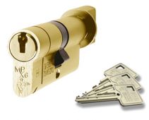 CYX7133545PB - Carlisle Brass Eurospec MPX6 1&ast; British Standard 6 Pin Euro Profile Cylinder & Turn 80mm &lpar;35&sol;45T&rpar; Polished Brass