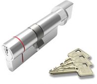 CYX71380PC - Carlisle Brass Eurospec MPX6 1&ast; British Standard 6 Pin Euro Profile Cylinder & Turn 80mm &lpar;40&sol;40T&rpar; Polished Chrome