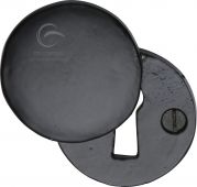 FB554 M&period;Marcus Black Iron Rustic Covered Keyhole Round