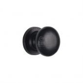 FB613 25 M&period;Marcus Black Iron Rustic Cabinet Knob on Plate Round Design 25mm