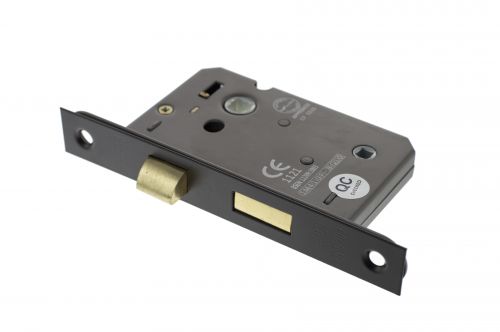 Click Here To Enlarge This Photo Of Atlantic - ALKBATH3MB Mortice Bathroom Lock &lbrack;CE&rsqb; 3" - Matt Black