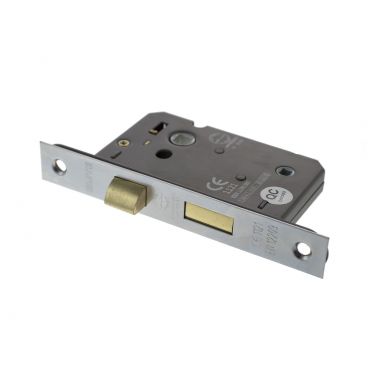 Click Here To Enlarge This Photo Of Atlantic - ALKBATH3SC Mortice Bathroom Lock &lbrack;CE&rsqb; 3" - Satin Chrome