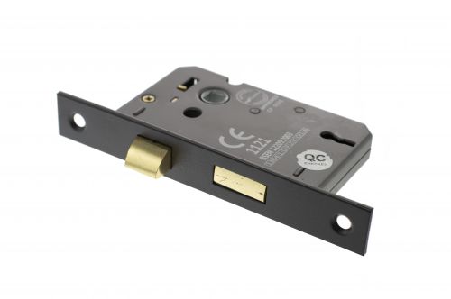 Click Here To Enlarge This Photo Of Atlantic - ALKSASH3LK25MB 3 Lever Key Mortice Sashlock &lbrack;CE&rsqb; 2&period;5" - Matt Black