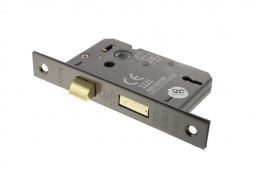 Atlantic - ALKSASH3LK3BN 3 Lever Key Mortice Sashlock &lbrack;CE&rsqb; 3" - Black Nickel