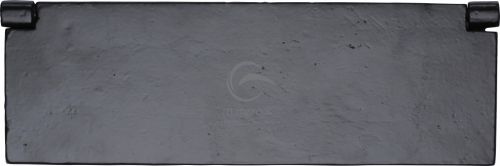Click Here To Enlarge This Photo Of FB862 348 M&period;Marcus Black Iron Rustic Interior Letterflap 348mm x 88mm