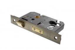 Atlantic - ALKSASHE3MAB Euro Profile Mortice Sashlock &lbrack;CE&rsqb; 3" - Matt Antique Brass