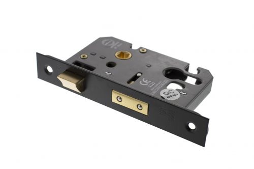 Click Here To Enlarge This Photo Of Atlantic - ALKSASHE3MB Euro Profile Mortice Sashlock &lbrack;CE&rsqb; 3" - Matt Black