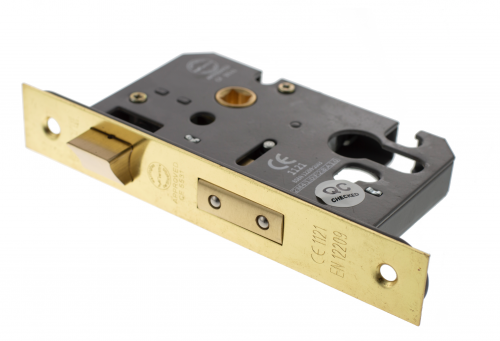 Click Here To Enlarge This Photo Of Atlantic - ALKSASHE3SB Euro Profile Mortice Sashlock &lbrack;CE&rsqb; 3" - Satin Brass