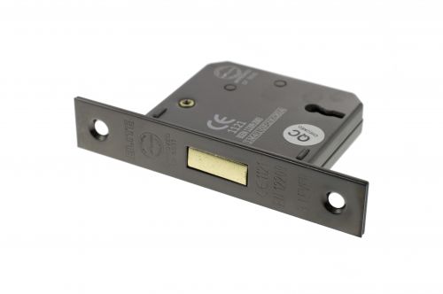 Click Here To Enlarge This Photo Of Atlantic - ALKDEAD3LK25BN 3 Lever Key Mortice Deadlock &lbrack;CE&rsqb; 2&period;5" - Black Nickel