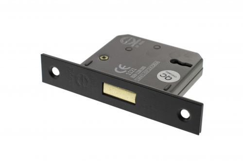 Click Here To Enlarge This Photo Of Atlantic - ALKDEAD3LK3MB 3 Lever Key Mortice Deadlock &lbrack;CE&rsqb; 3" - Matt Black