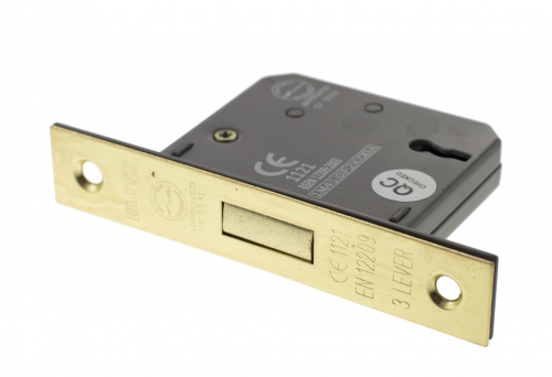 Click Here To Enlarge This Photo Of Atlantic - ALKDEAD3LK3SB 3 Lever Key Mortice Deadlock &lbrack;CE&rsqb; 3" - Satin Brass
