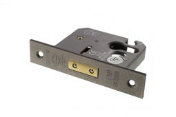 Atlantic - ALKDEADE25DS Euro Profile Mortice Deadlock &lbrack;CE&rsqb; 2&period;5" - Distressed Silver