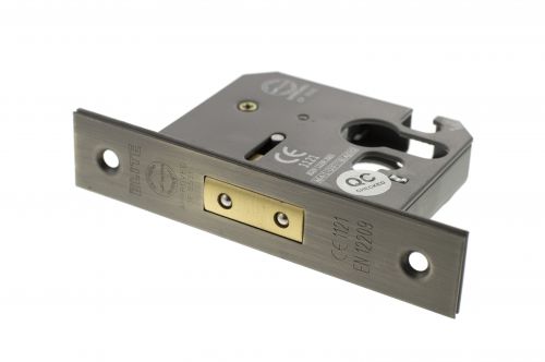 Click Here To Enlarge This Photo Of Atlantic - ALKDEADE3MAB Euro Profile Mortice Deadlock &lbrack;CE&rsqb; 3" - Matt Antique Brass