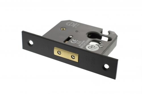 Click Here To Enlarge This Photo Of Atlantic - ALKDEADE3MB Euro Profile Mortice Deadlock &lbrack;CE&rsqb; 3" - Matt Black