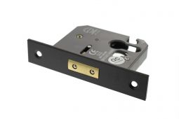Atlantic - ALKDEADE3MB Euro Profile Mortice Deadlock &lbrack;CE&rsqb; 3" - Matt Black