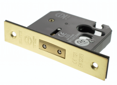 Atlantic - ALKDEADE3SB Euro Profile Mortice Deadlock &lbrack;CE&rsqb; 3" - Satin Brass