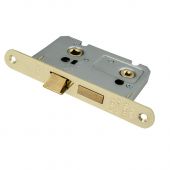 BAE5025EB&sol;R - Carlisle Brass Eurospec Bathroom Lock &lpar;Economy&rpar; 2&period;5" &lpar;Radius&rpar; Electro Brass