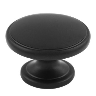 Click Here To Enlarge This Photo Of FTD524MB - Carlisle Brass Fingertip Design Oxford Knob 38mm Matt Black