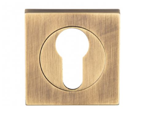 Click Here To Enlarge This Photo Of SZM001SQAB - Carlisle Brass Serozzetta Square Euro Profile Escutcheon &lpar;Concealed Fix&rpar; Antique Brass