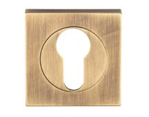 SZM001SQAB - Carlisle Brass Serozzetta Square Euro Profile Escutcheon &lpar;Concealed Fix&rpar; Antique Brass