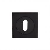 SZM003SQMB - Carlisle Brass Serozzetta Square Standard Key Escutcheon &lpar;Concealed Fix&rpar; Matt Black