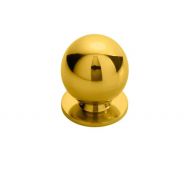 CH6C - Carlisle Brass Fingertip Design Ball Knob 25mm Polished Brass