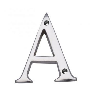 Click Here To Enlarge This Photo Of NACP - Carlisle Brass Letter Face Fix &lpar;A&rpar; 53mm Polished Chrome