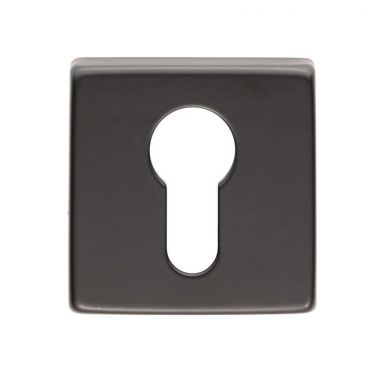Click Here To Enlarge This Photo Of QE001BLK - Carlisle Brass Manital Square Euro Profile Escutcheon Black