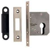 EDE5025NP - Carlisle Brass Eurospec Economy Euro Cylinder Deadlock 64mm Nickel Plated