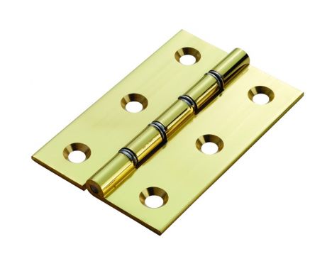 Click Here To Enlarge This Photo Of HDPBW21 - Carlisle Brass Hinge Double Phosphor Bronze Washered Butt 76 x 50 x 2&period;5mm Polished Lacquered