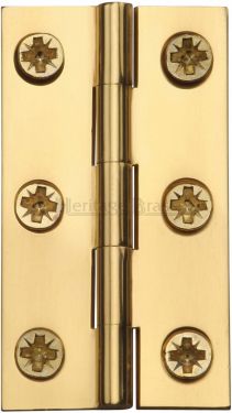 Click Here To Enlarge This Photo Of HG99-115-PB Heritage Brass Hinge Brass 2" x 1 &frac18;" Polished Brass Finish