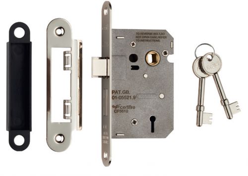 Click Here To Enlarge This Photo Of LSE5330SN&sol;R - Carlisle Brass Eurospec Easi-T 3 Lever Sashlock 76mm Residential &lpar;Radius&rpar; Satin Nickel