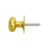 AA33 - Carlisle Brass Thumbturn To Suit Rackbolt &lpar;Oval&rpar; Hardened Steel Spline Spindle Polished Brass
